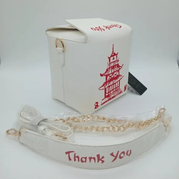 Chinese Takeout Faux Leather Crossbody/Shoulder Handbag - Picture 2 of 3